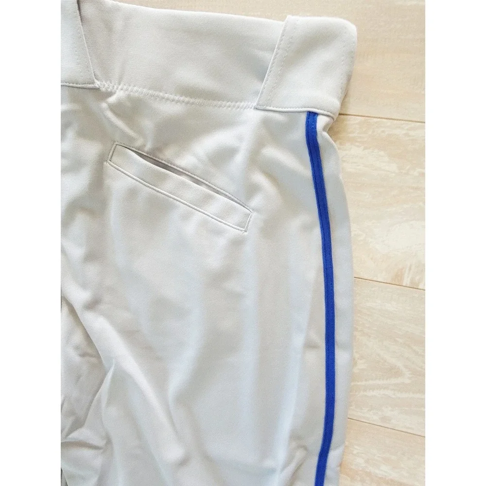 Nike Mens Team Vapor Select‎ Baseball Pants Grey Blue BQ9021-055 Large NWT